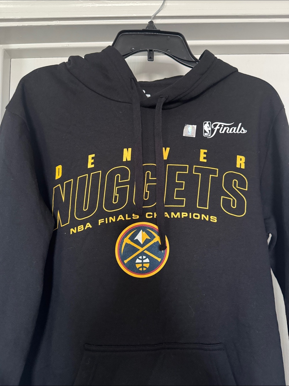 NBA Denver Nuggets Black and Yellow Pullover Hoodie